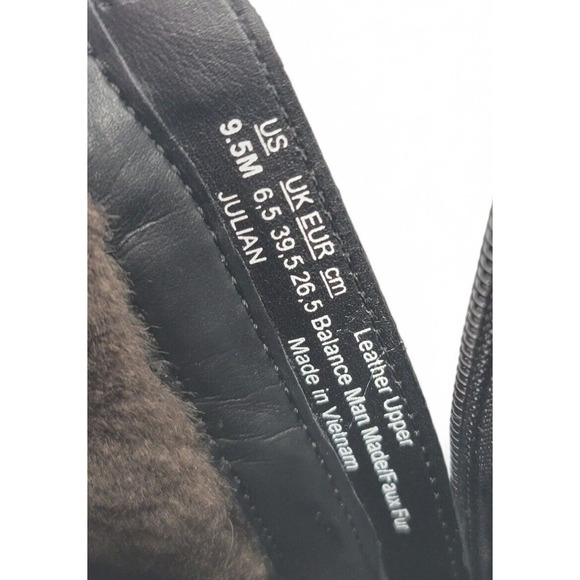 Naturalizer Julian Boots Black Leather Fur Lined Lace Up Women’s 9.5M - Picture 6 of 7